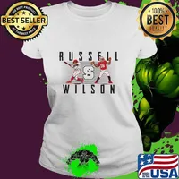 Russell Wilson An American Football And Baseball for Denver Broncos T-Shirt Ladies tee