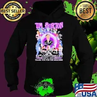 Tim Burton 51st anniversary 1971-2022 thank you for the memories signatures s Hoodie