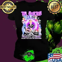 Tim Burton 51st anniversary 1971-2022 thank you for the memories signatures shirt