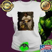 Tony Gwynn in San Diego Padres Vintage Baseball T-Shirt Ladies tee