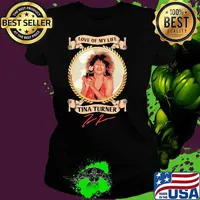 Top love of my life tina turner signature s Ladies tee