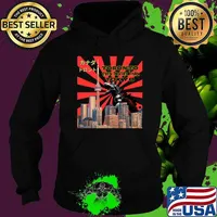 Toronto Tokyo City Godzilla Monster Tourist Canada T-Shirt Hoodie