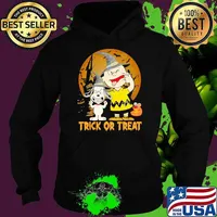Trick or treat snoopy and charlie brown hat witch halloween s Hoodie