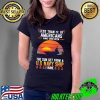 Veteran Less Than 1% Of Americans Have Ever Seen The Sun Set From A U.S Navy Ship Vintage s Ladies Tee