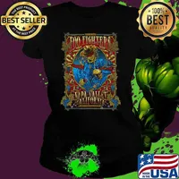 Vintage v red foo fighters napa valley california skull T-Shirt