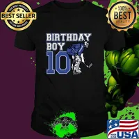 10 Year Old Ice Hockey Goalie Themed Birthday 10Th Boy T-Shirt Unisex