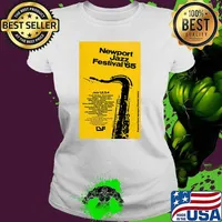 1965 Newport Jazz Festival Frank Sinatra Count Basie Oscar Pelerson T-Shirt Ladies tee