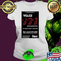 1982 The Police Ghost In The Machine Tour concert announcement T-Shirt Ladies tee