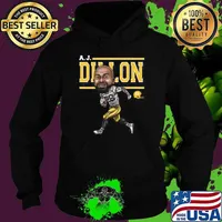A.J. Dillon Green Bay Football Cartoon Player an American T-Shirt Hoodie