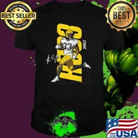 Aaron Jones Green Bay Vertical Signature Player Football American T-Shirt Unisex