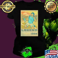 Argentina Legends Football Soccer 1986 el diego world cup T-Shirt