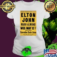 Artist Consultants Presents Elton John Convention Center Arena concert T-Shirt Ladies tee