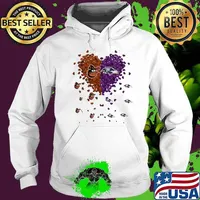 Heart baltimore orioles vs baltimore ravens love Shirt Hoodie