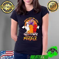 Never mind the witch beware of the Poodle blood moon halloween shirt