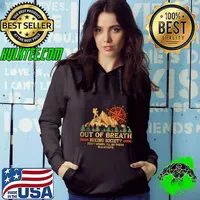 Out of Breath Hiking Society Don't Worry Hiking Moutains Retro T-Shirt Hoodie