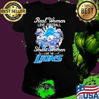 Real Women Love Football Smart Women Love The Detroit Lions 2023 Signatures Shirt