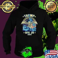 Retro Trump RFK JR 2024 Liberty State Of American Eagle Usa Flag T-Shirt Hoodie