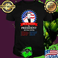 Rick Astley Rick-Astley De Manga Larga para President American Flag Political T-Shirt Unisex