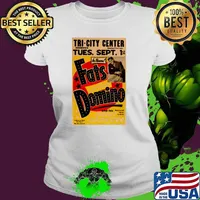Tri-City Center Kennewick Tues Sept Fats Domino Concert T-Shirt Ladies tee