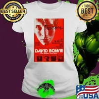 Vintage David Bowie And The Spiders From Mars Concert T-Shirt Ladies tee