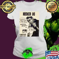 Vintage Husker Du Want A Bowl Of Gruel After This Raw Meat concert T-Shirt Ladies tee