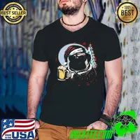Christmas In July Beer Dog Pug Dog Summer Christmas Beer Celebrations Hawaii Shirt Guys V Neck