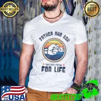 Father and son the best friend for life Father's Day vintage sunset T-Shirt