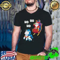 Ho Ho Ho Christmas Santa Unicorn Magical Xmas Santa Claus T-Shirt Guys V Neck