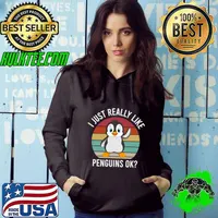 I Just Really Like Penguins OK Penguin Vintage Sunset T-Shirt Hoodie