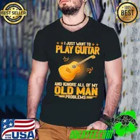 I just want to play guitar ignore all of my old man problems s Guys V Neck