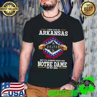 I May Live In Arkansas But I’ll Always Have The Notre Dame Fighting Irish In My DNA 2023 s Guys V Neck