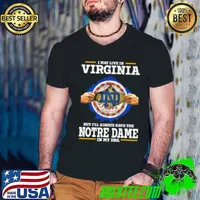 I May Live In Virginia But I’ll Always Have The Notre Dame Fighting Irish In My DNA 2023 s Guys V Neck
