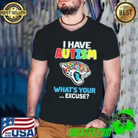 Jacksonville Jaguars Autism Awareness I Have Autism What’s Your Excuse Shirt Guys V Neck