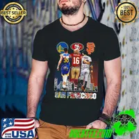 San Francisco Sports Stephen Curry Joe Montana And Buster Posey Signatures Skyline 2023 Shirt