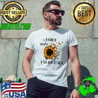 The Voice Of Hope every Call 911 Police Dispatcher Sunflower for Sheriff Dispatch T-Shirt Unisex