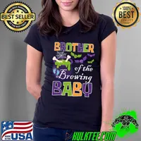 Brother of The Brewing Baby Halloween Witch Team Baby Shower Spooky T-Shirt
