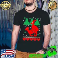 Deer Xmas Adult Ugly Christmas Shirt Guys V Neck