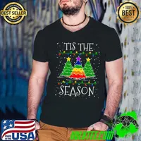 Gay Christmas Lgbtq Gay Pride Christmas Tree Tis The Season s Guys V Neck