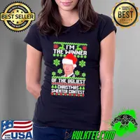Joe Biden I’m the winner of the ugliest christmas sweater contest s Ladies Tee