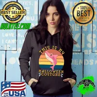 This Is My Halloween Costume Shark in Disguise Hilarious Vintage Sunset T-Shirt Hoodie