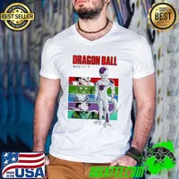 Dragon Ball Z Goku Vegeta Frieza Gohan Piccolo Krillin Manga Anime Shirt Guys V Neck