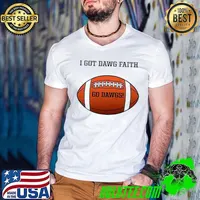 I got dawg faith go dawgs rugby ball s Guys V Neck
