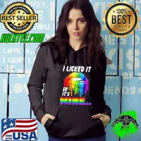 I Lickd It So Mine Lgbt It Lips Rainbow Shirt Hoodie