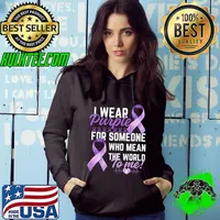 I Wear Purple For Someone Who Means The World To Me Diabetes Awareness T-Shirt Hoodie