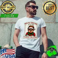 North Pole Correctional Fleeing The Scene Can't Catch Me Christmas Family Matching T-Shirt Unisex