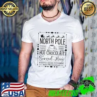 North pole fresh daily since 1987 hot chocolate served here whipped cream T-Shirt