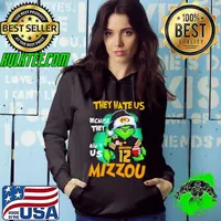 Santa Grinch They Hate Us Because They Ain’t Us Missouri Tigers Football Christmas Shirt Hoodie