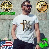 This is How I Fight My Battles Cross 2 Chron 2015 Cowhide Leopard T-Shirt Unisex