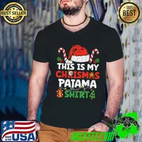 This Is My Christmas Pajama Santa hat Lights Xmas Family Holiday T-Shirt