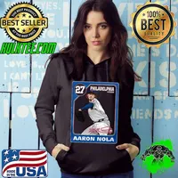 Aaron Nola Signature American professional baseball pitcher for the Philadelphia Phillies Card T-Shirt Hoodie